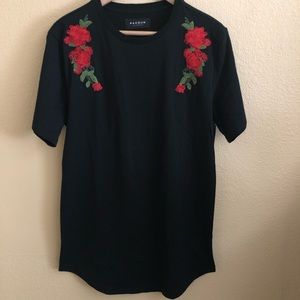 PACSUN Los Angeles Black Scallop Top - M
